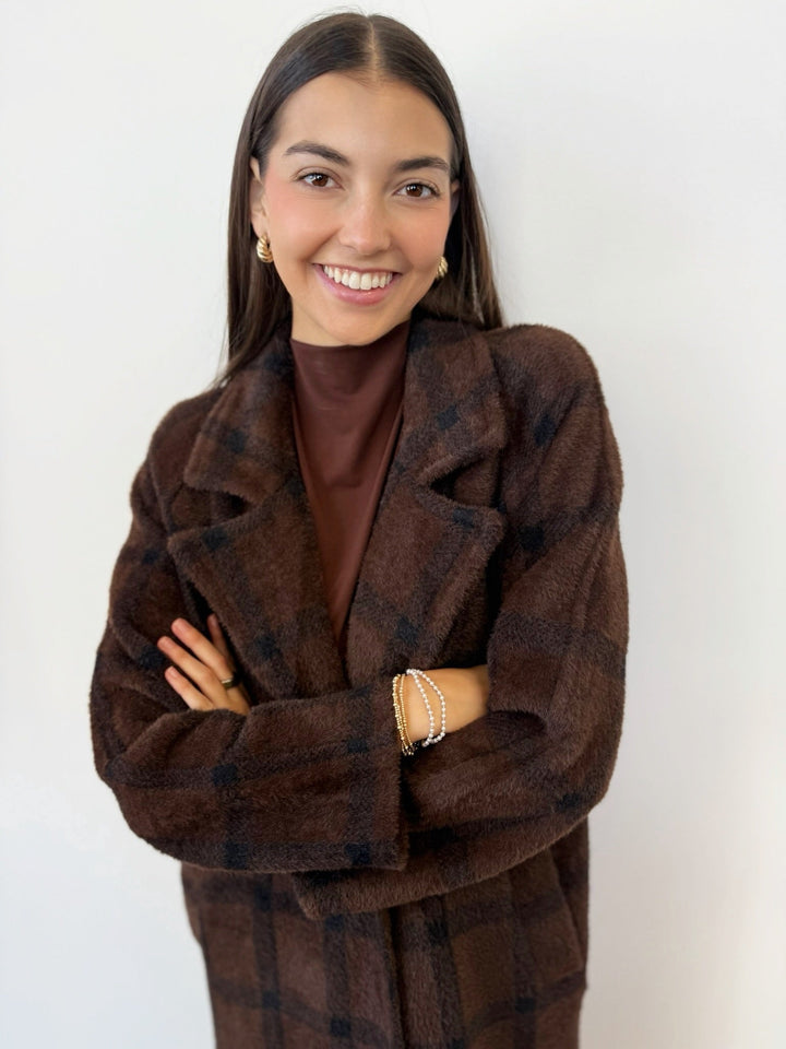 Z Supply Crosby Plaid Cocoon Coatjacket