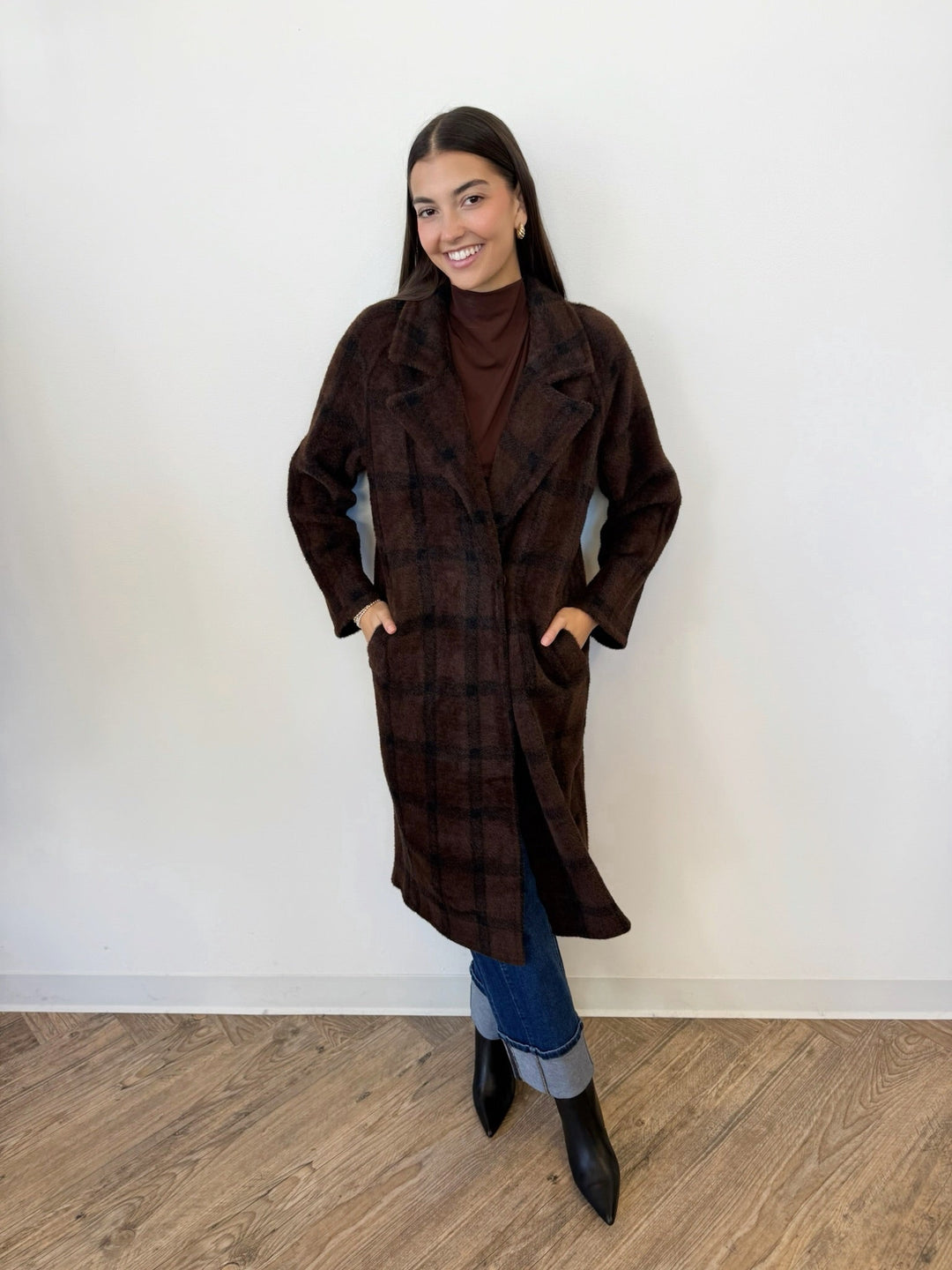 Z Supply Crosby Plaid Cocoon Coatjacket