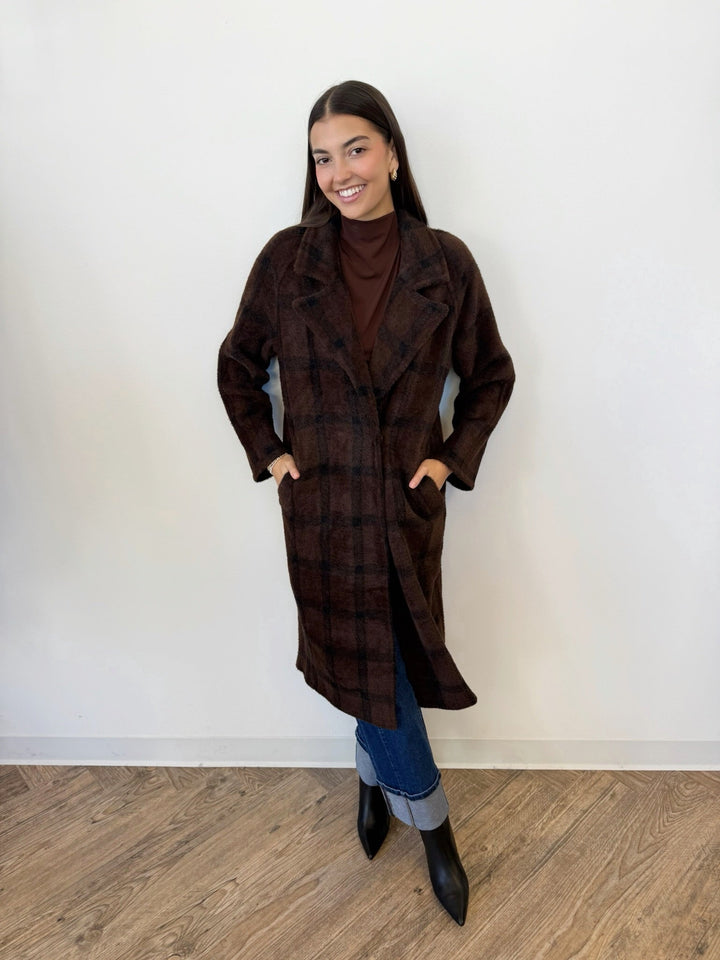 Z Supply Crosby Plaid Cocoon Coatjacket