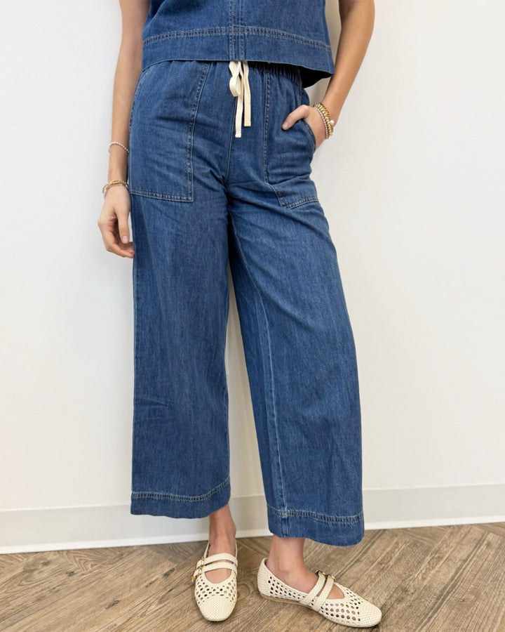 Z Supply Daycation Denim Utility Pantcropped denim