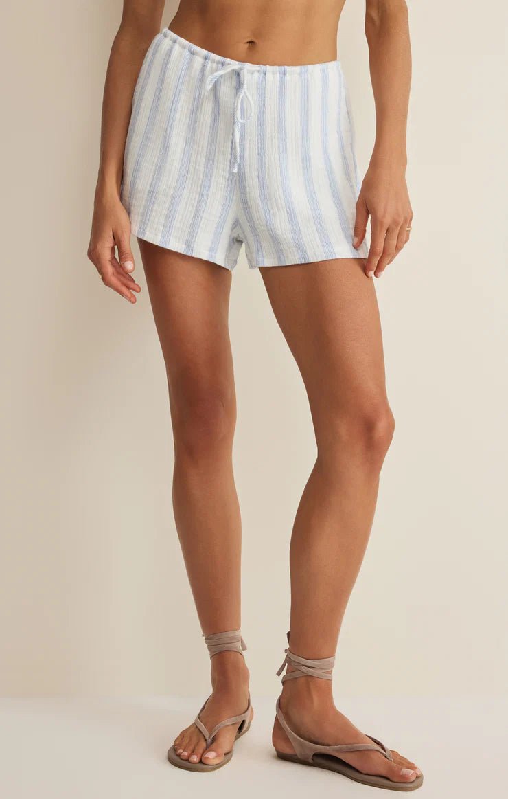 Z Supply Daylight Striped Airy Gauze Shortpull on short
