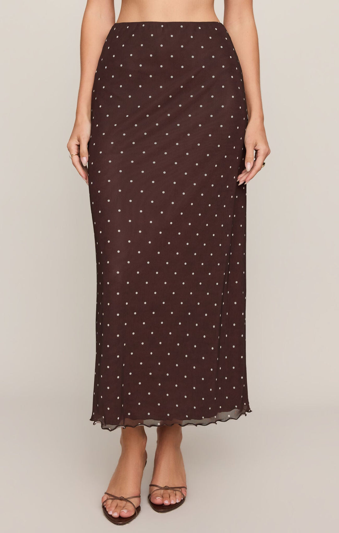 Z Supply Eda Polka Dot Mesh Midi Skirtmidi skirt