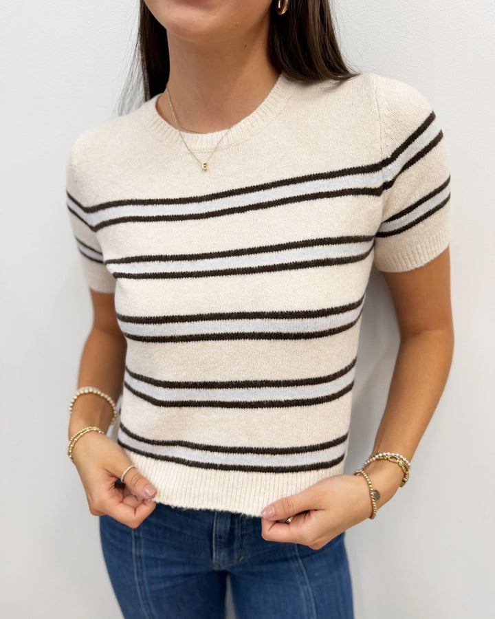 Z Supply Gatewood Stripe Sweatershort sleeve knit