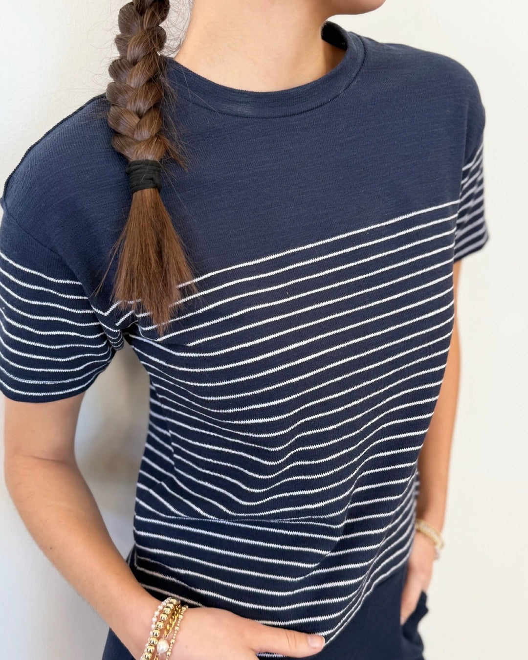 Z Supply Harbor Striped Shirtshort sleeve top