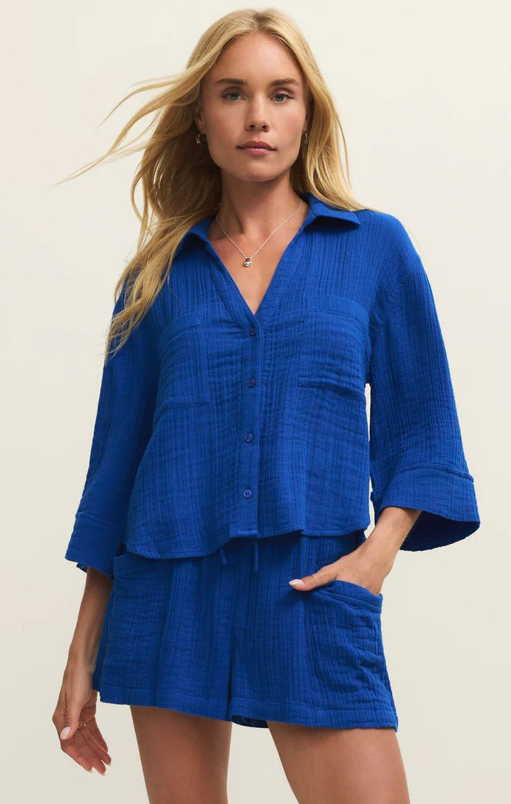 Z Supply Helena Airy Gauze Button Upbutton down shirt