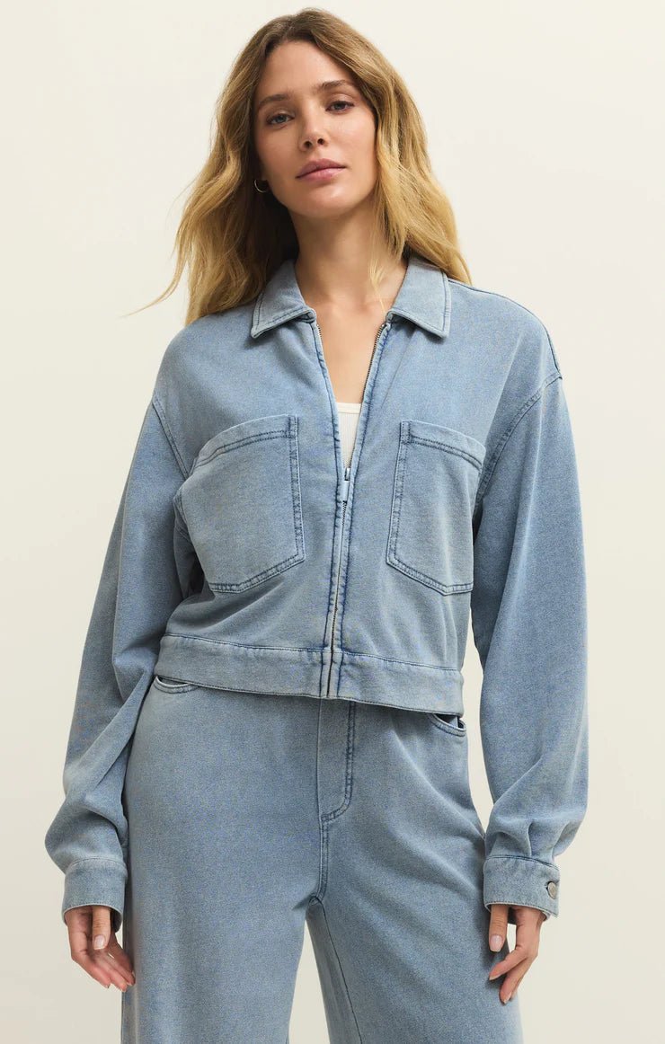 Z Supply Heritage Knit Denim Jacketdenim jacket