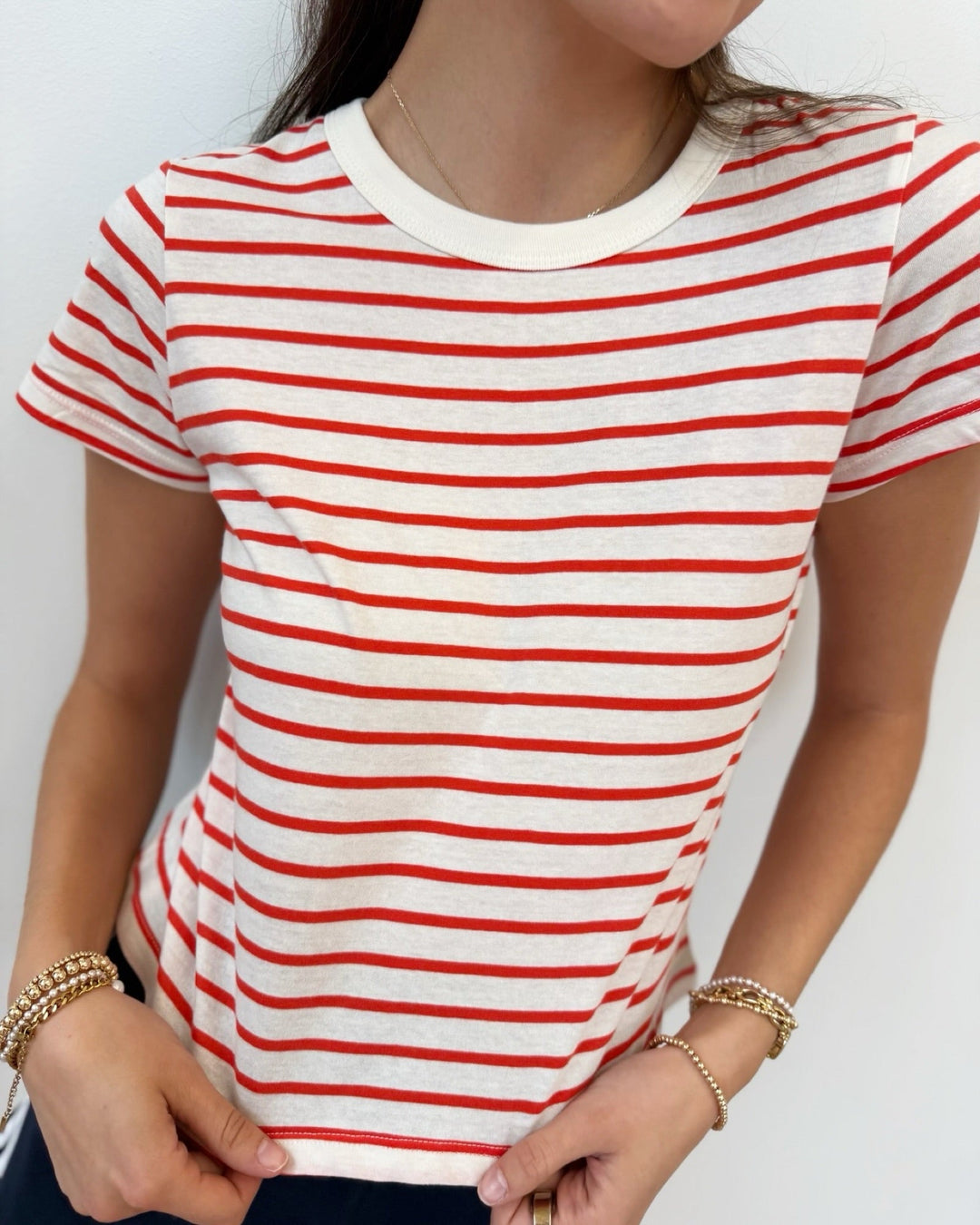 Z Supply Junie Striped Teetee shirt