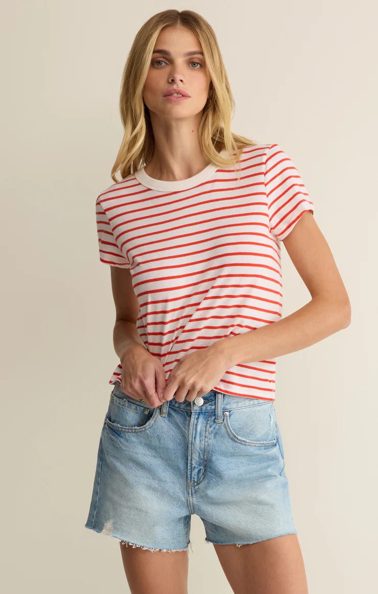 Z Supply Junie Striped Teetee shirt