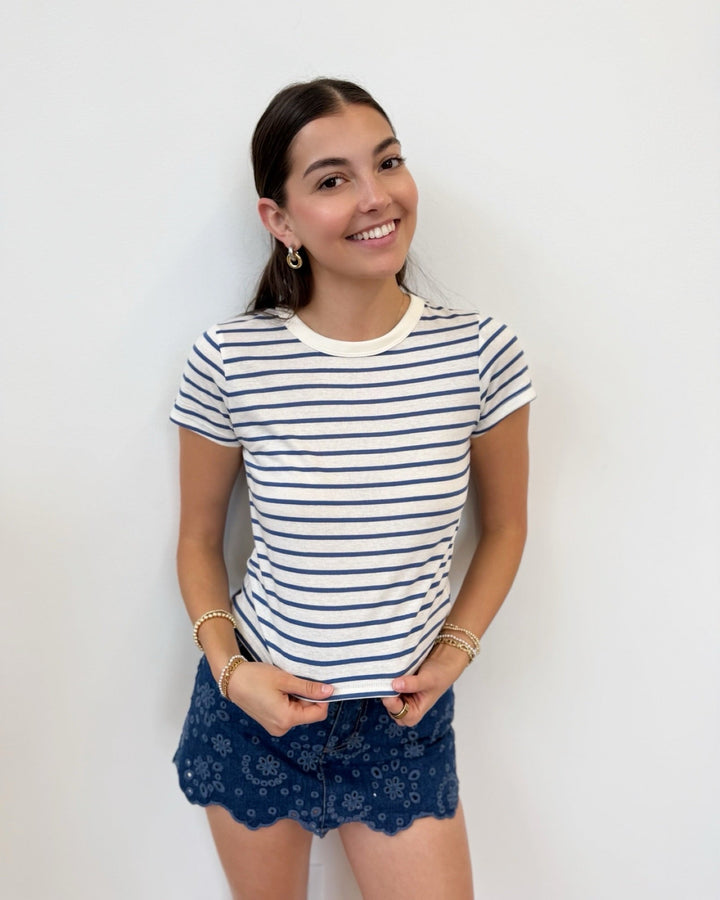 Z Supply Junie Striped Teetee shirt