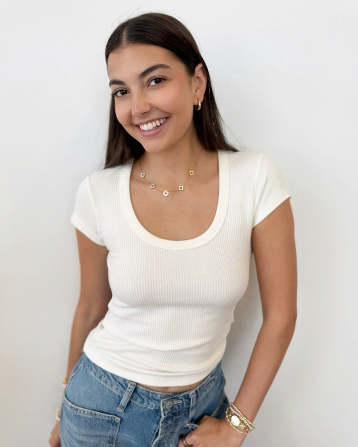 Z Supply Leisurely Scoop Neck Teeshort sleeve top