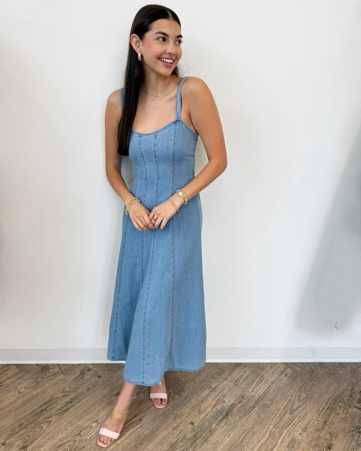 Z Supply Leonora Indigo Midi Dressmidi dress
