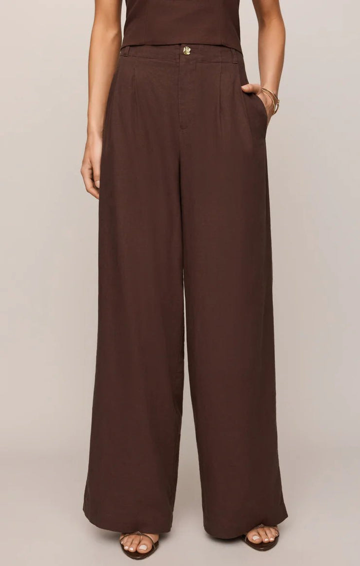 Z Supply Magnolia Wide Leg Linen Trouserlinen pant