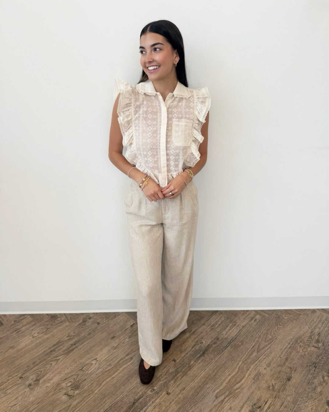 Z Supply Magnolia Wide Leg Linen Trouserlinen pant