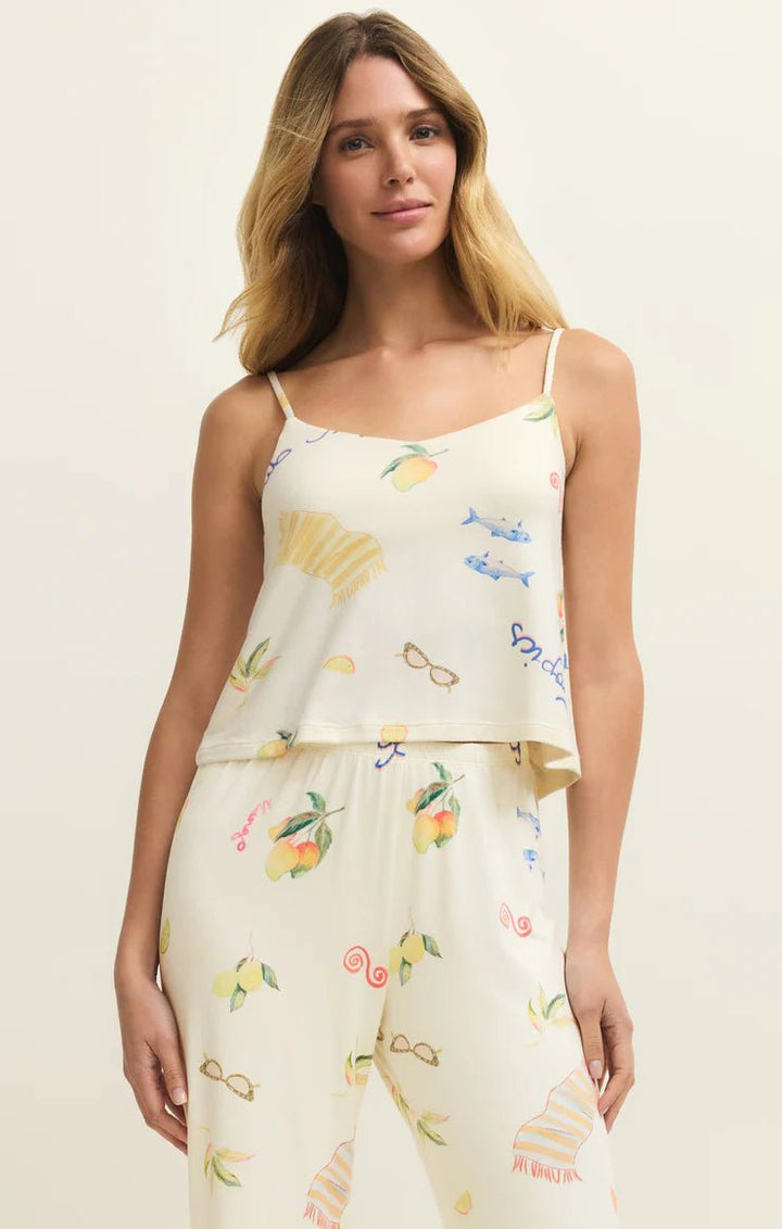Z Supply Marbella Cropped Silky Jersey Camilounge top
