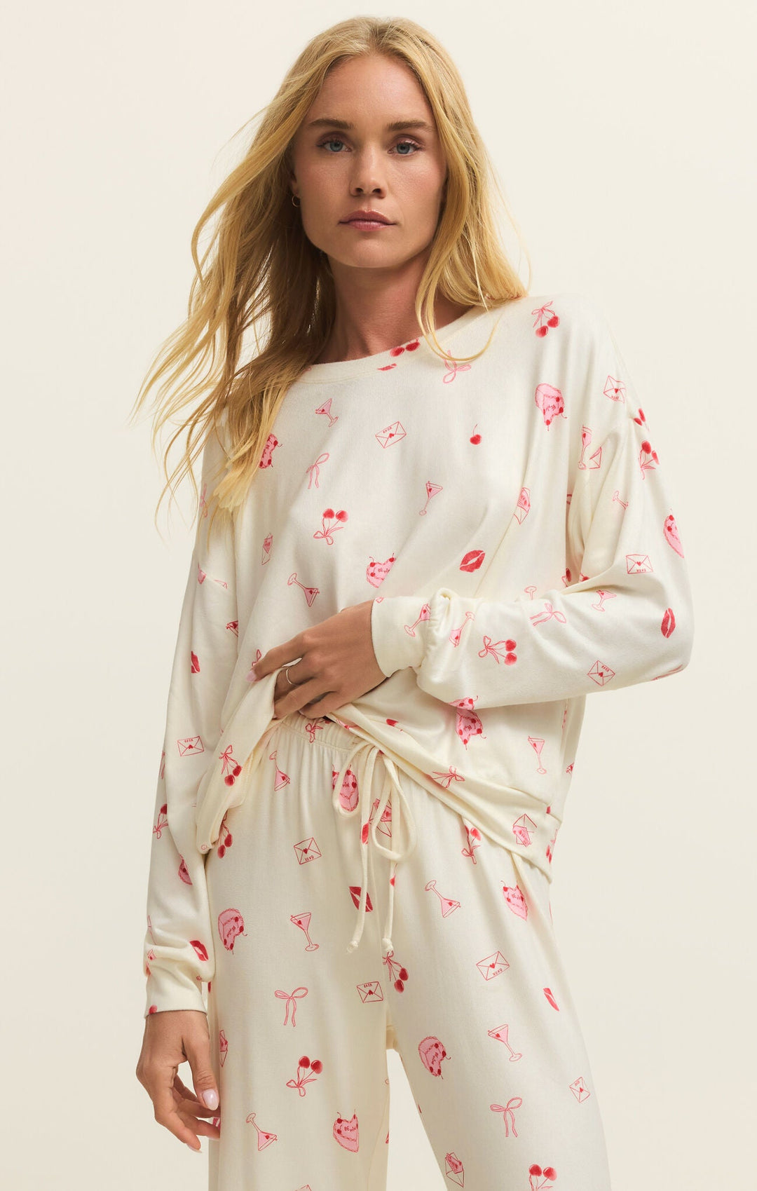 Z Supply Mira Sweet Things Long Sleeve Toplounge top