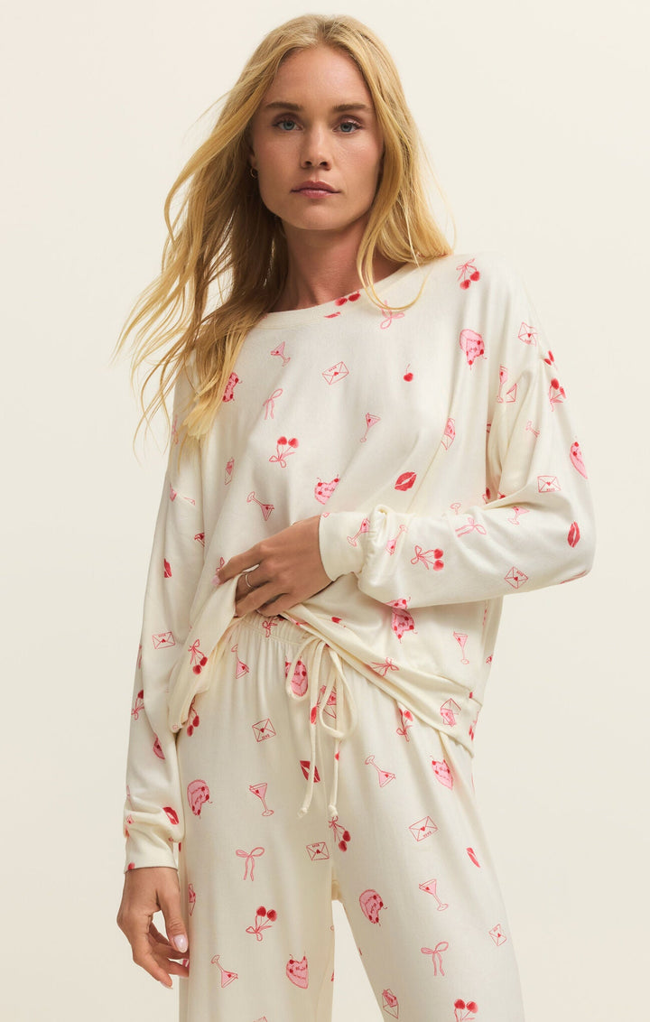 Z Supply Mira Sweet Things Long Sleeve Toplounge top