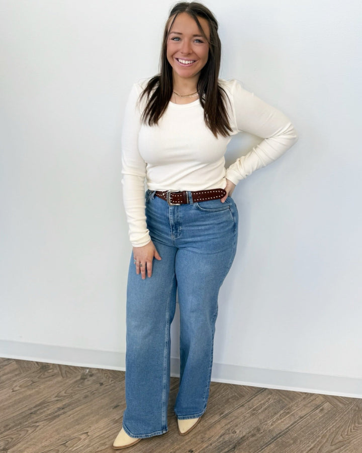 Z Supply Nova High Rise Wide Leg DenimDenim
