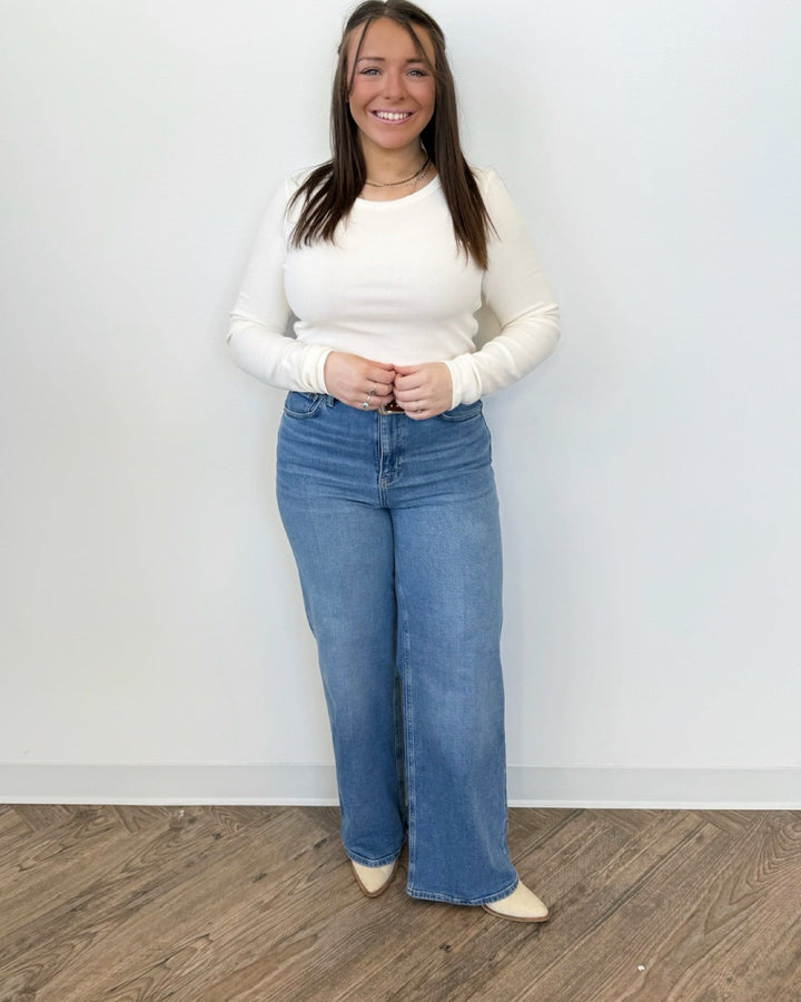Z Supply Nova High Rise Wide Leg DenimDenim