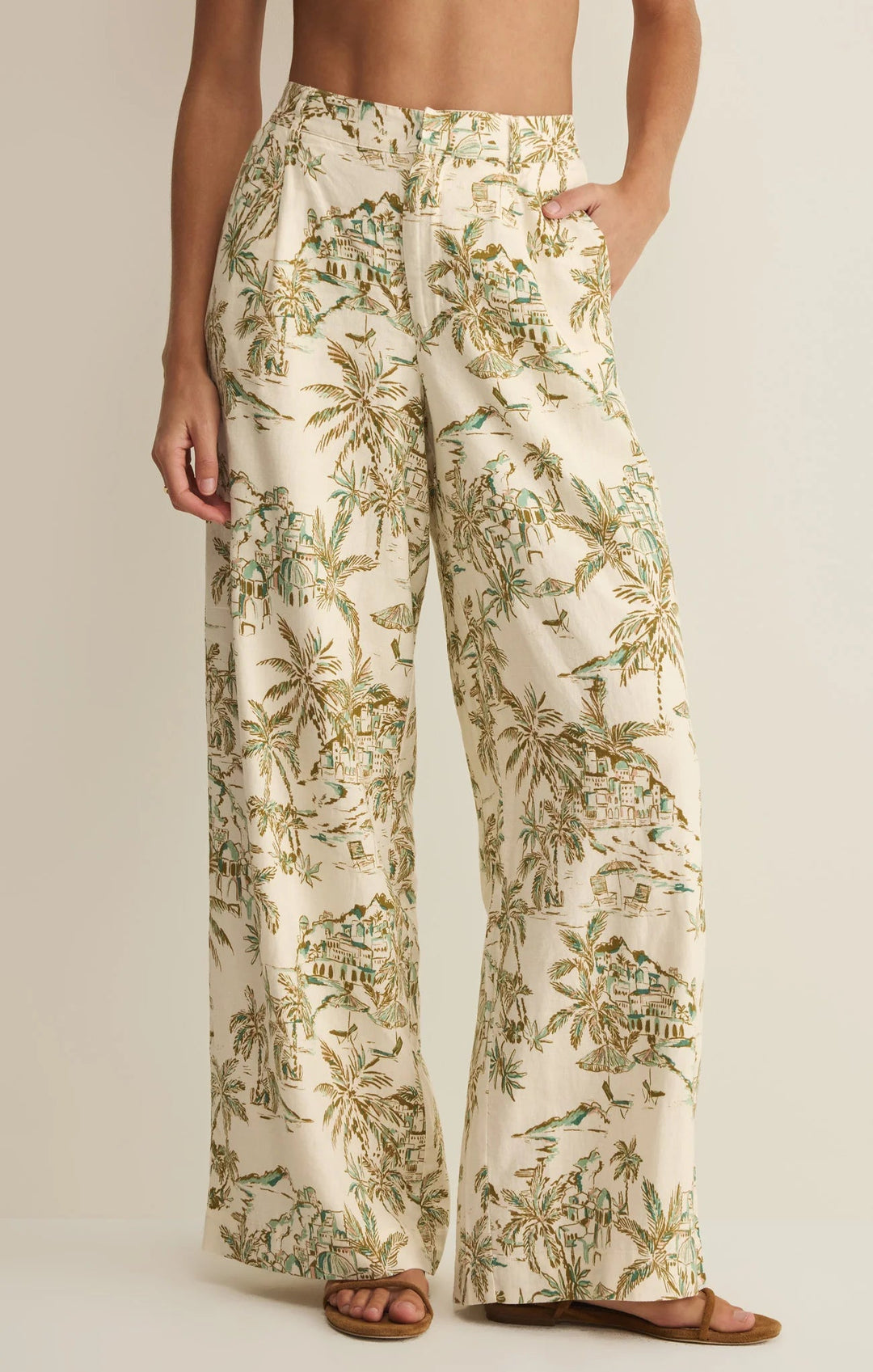Z Supply Overlook Tiki Linen Pantpull on pant