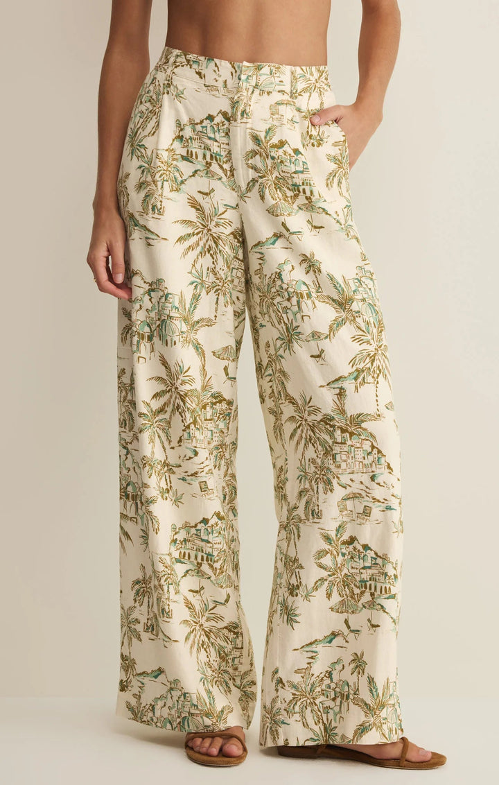 Z Supply Overlook Tiki Linen Pantpull on pant