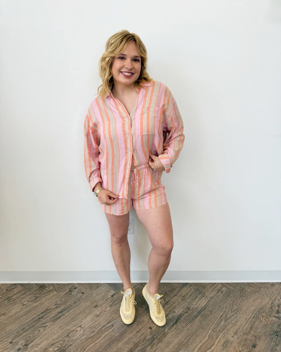 Z Supply Perfect Linen Striped Shortshort