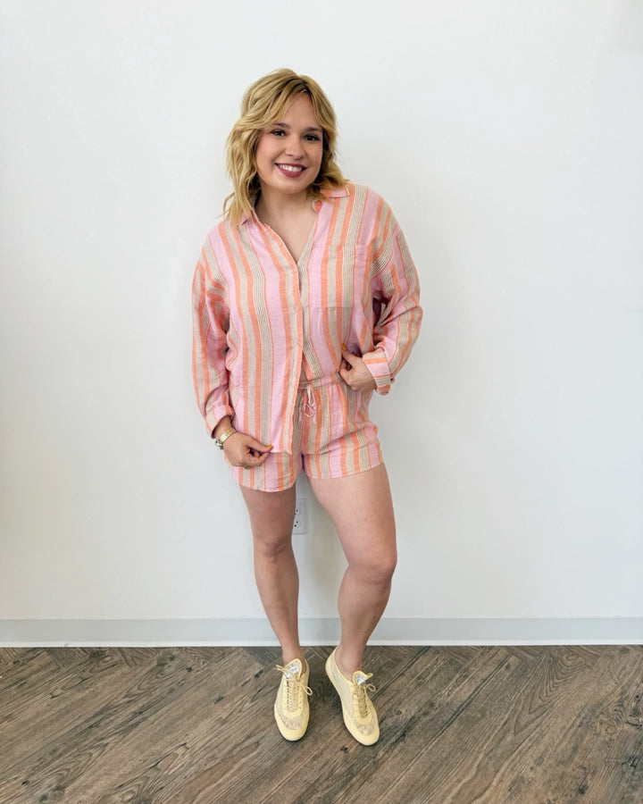 Z Supply Perfect Linen Striped Shortshort