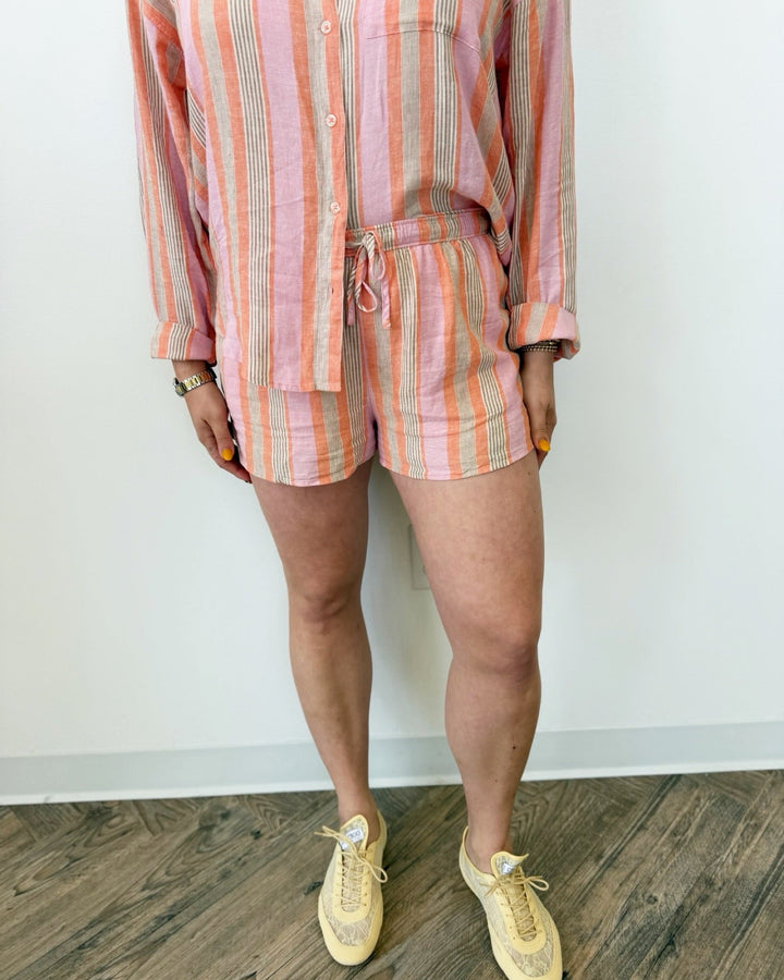 Z Supply Perfect Linen Striped Shortshort