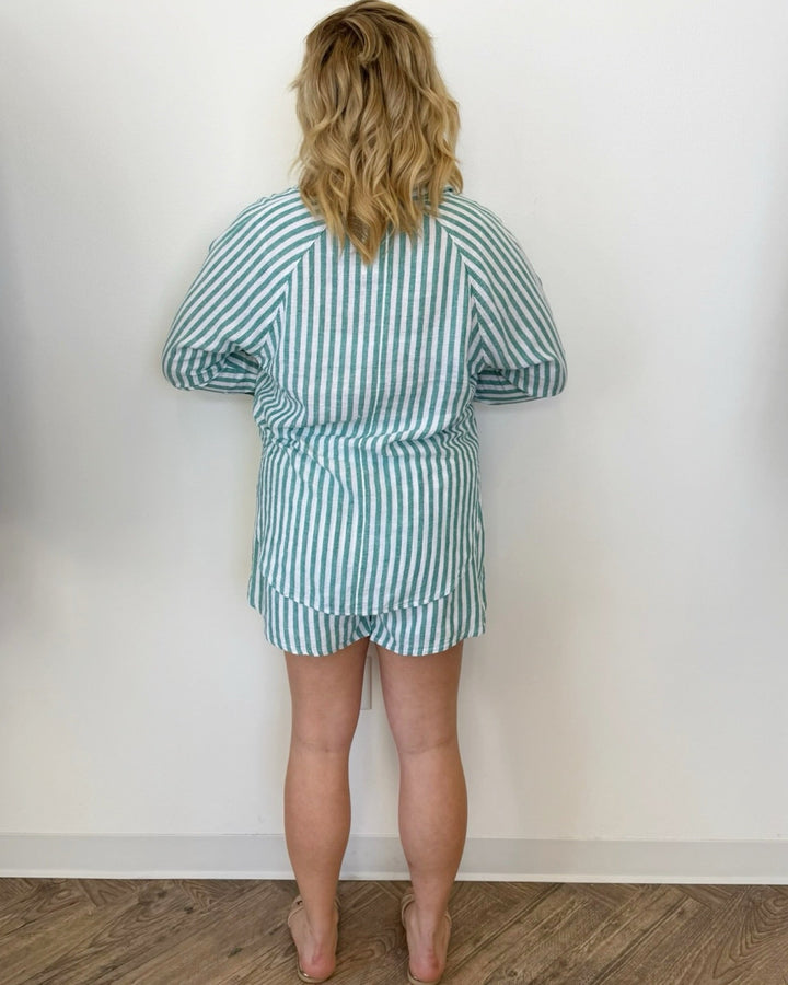 Z Supply Perfect Linen Striped Topbutton down shirt