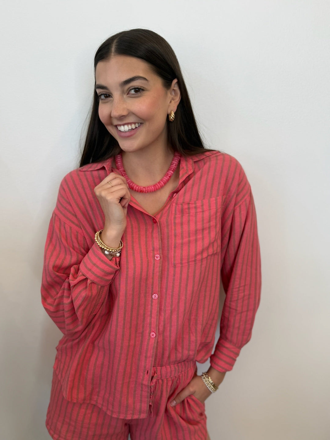 Z Supply Perfect Striped Button Up Topbutton down shirt