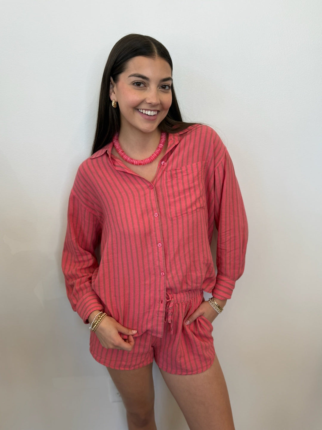 Z Supply Perfect Striped Button Up Topbutton down shirt