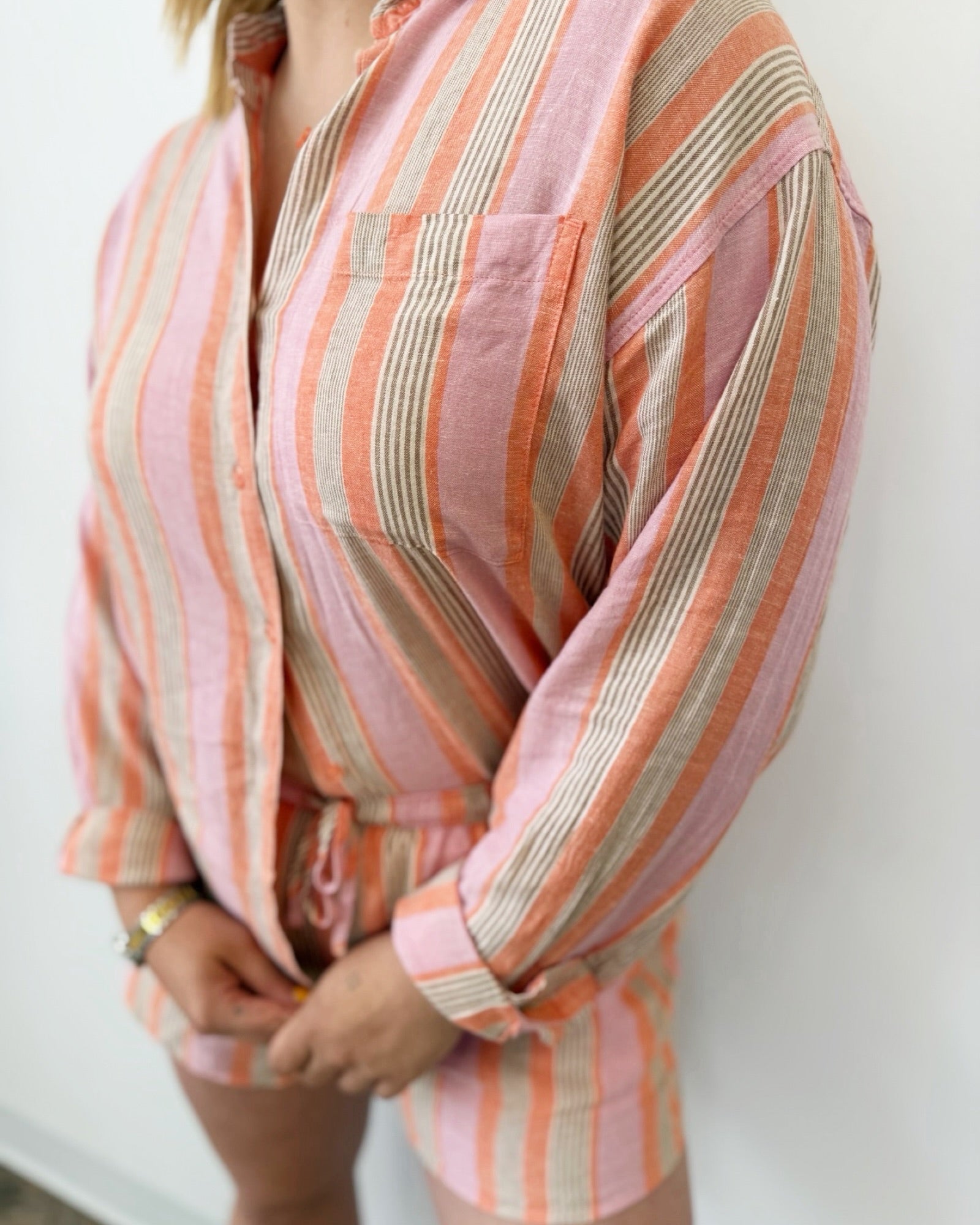 Z Supply Perfect Striped Button Up Topbutton down shirt