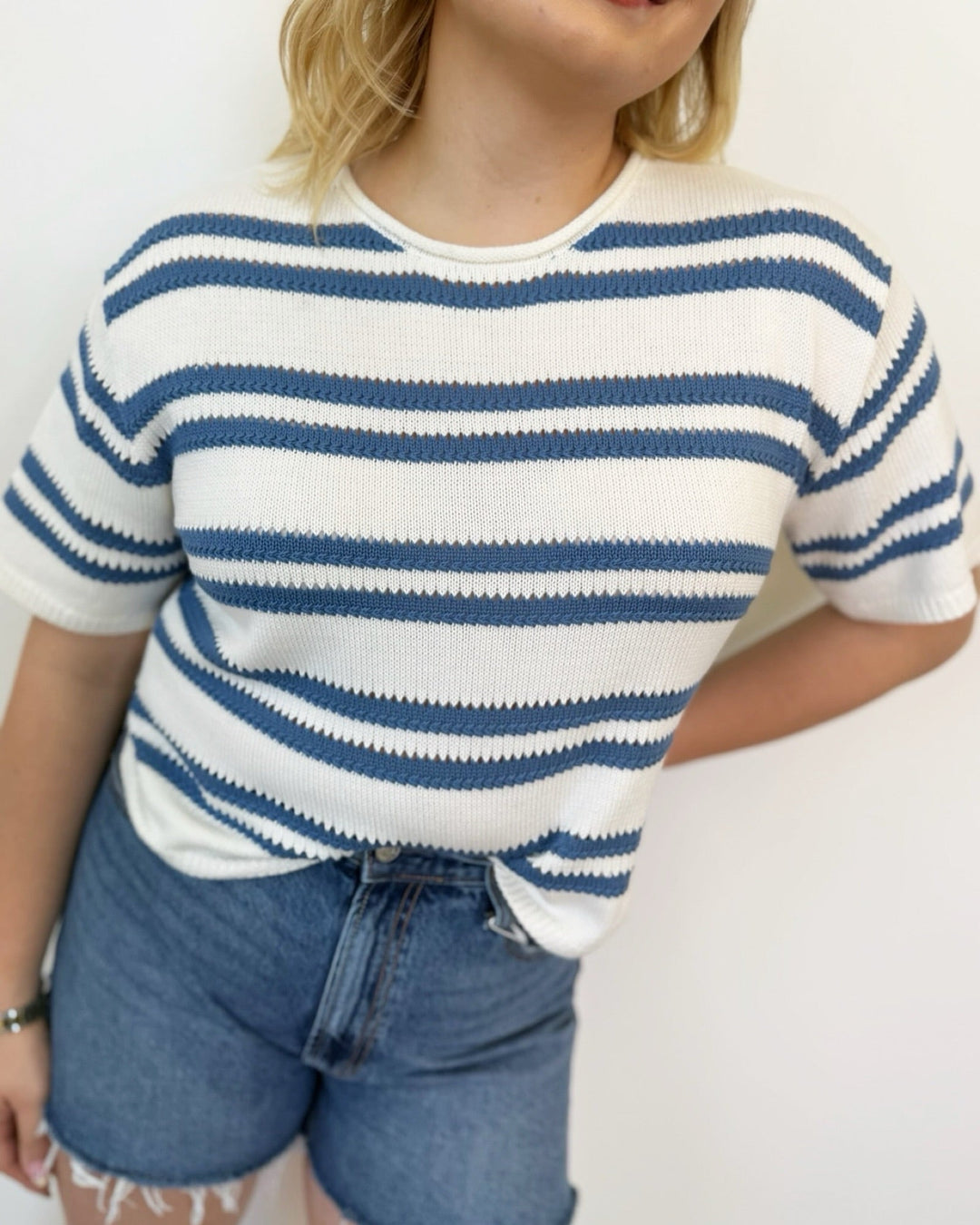 Z Supply Prado Stripe Sweater Teeshort sleeve knit