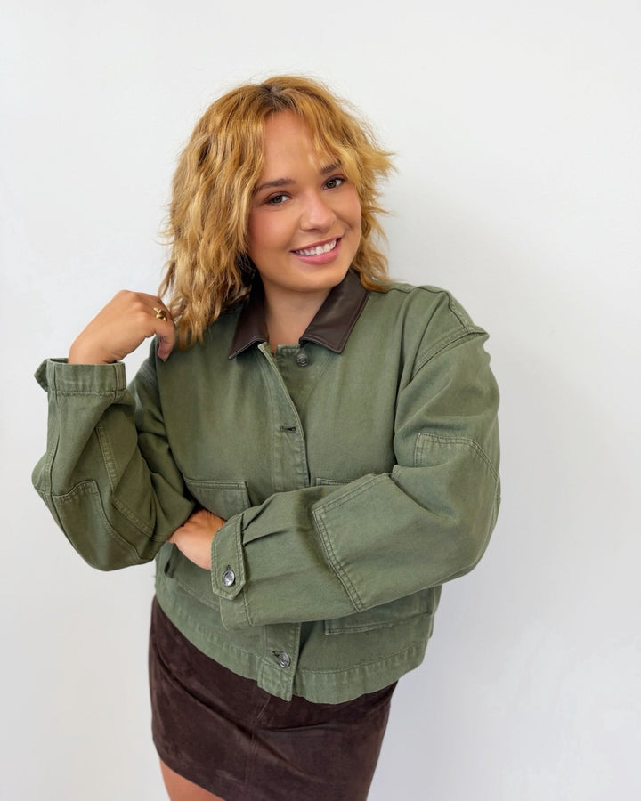 Z Supply Rey Cropped Chore Jacketjacket