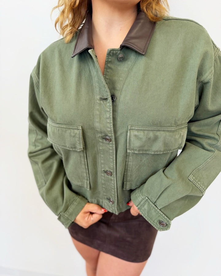 Z Supply Rey Cropped Chore Jacketjacket