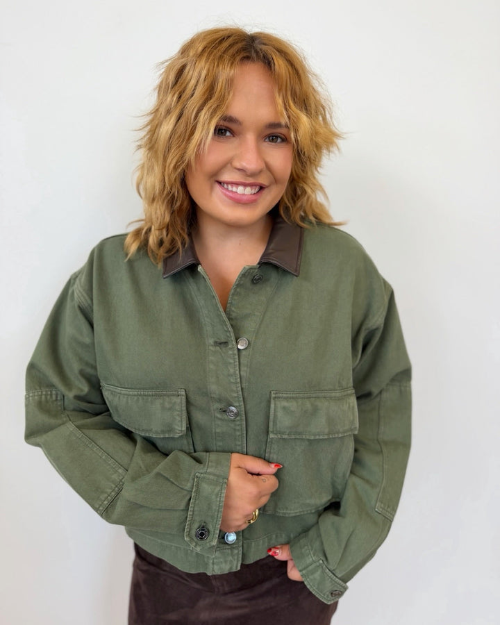 Z Supply Rey Cropped Chore Jacketjacket