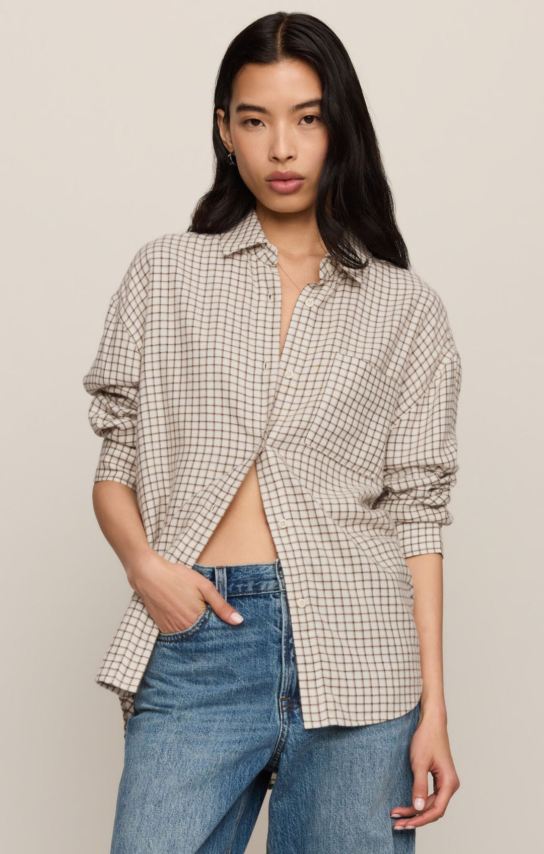 Z Supply River Plaid Button Upbutton down shirt