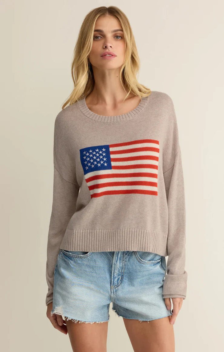 Z Supply Sienna Patriot Sweaterlong sleeve knit