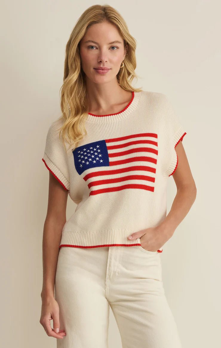 Z Supply Sleeveless Patriot Sweatersleeveless knit