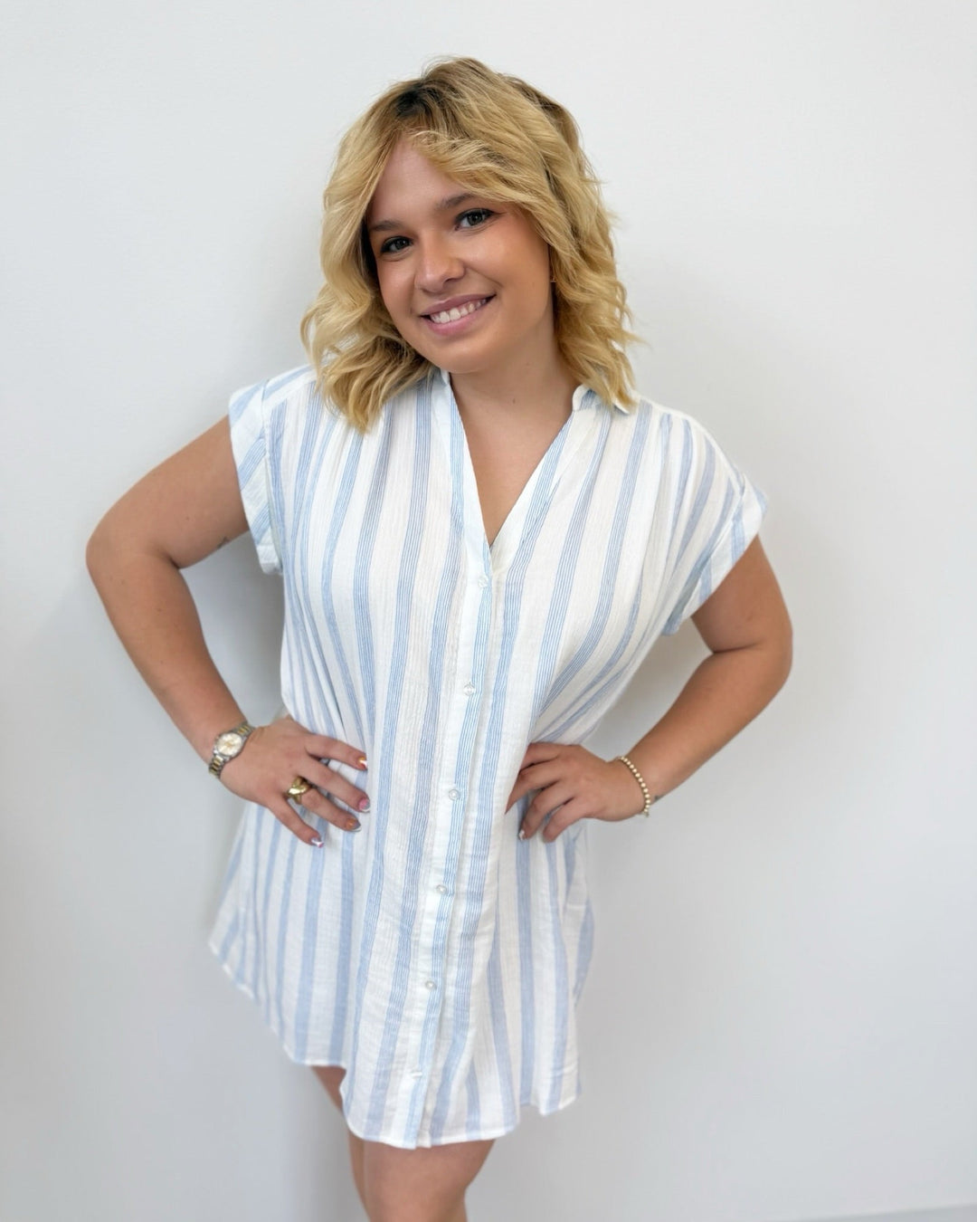 Z Supply Spellbound Striped Gauze Dressmini dress
