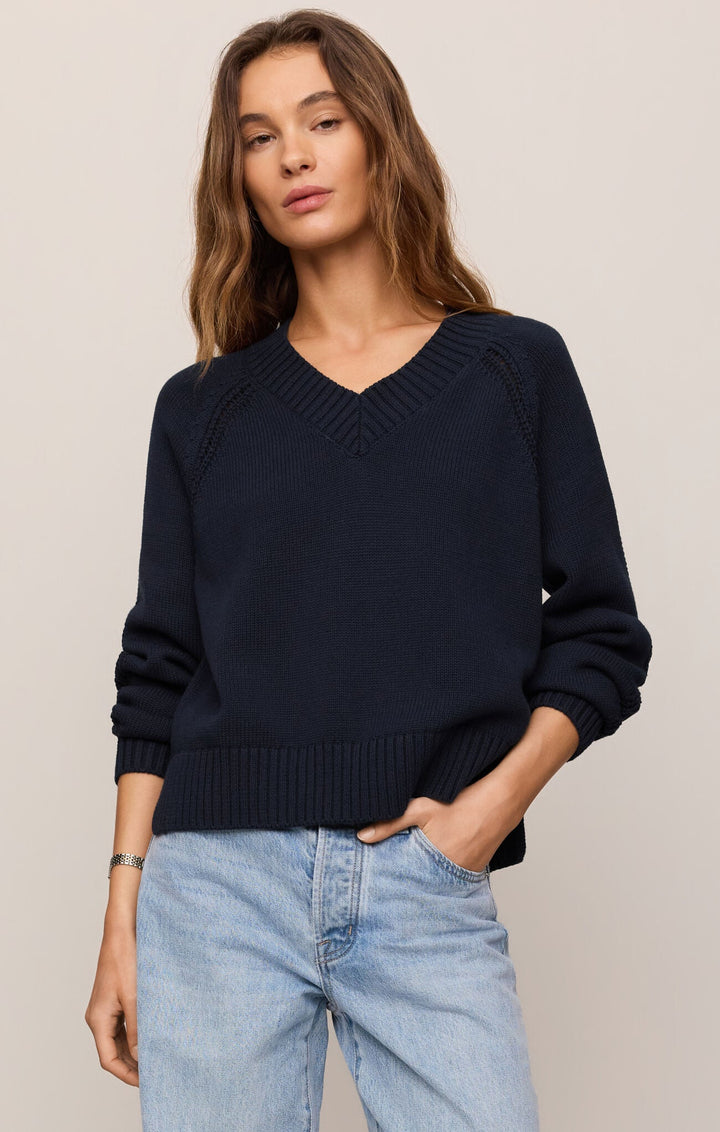 Z Supply Stratton V Neck Sweaterlong sleeve knit