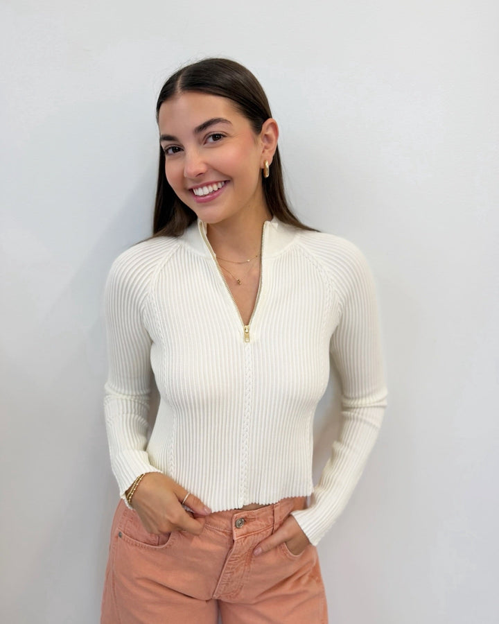 Z Supply Summit Half Zip Sweaterlong sleeve knit