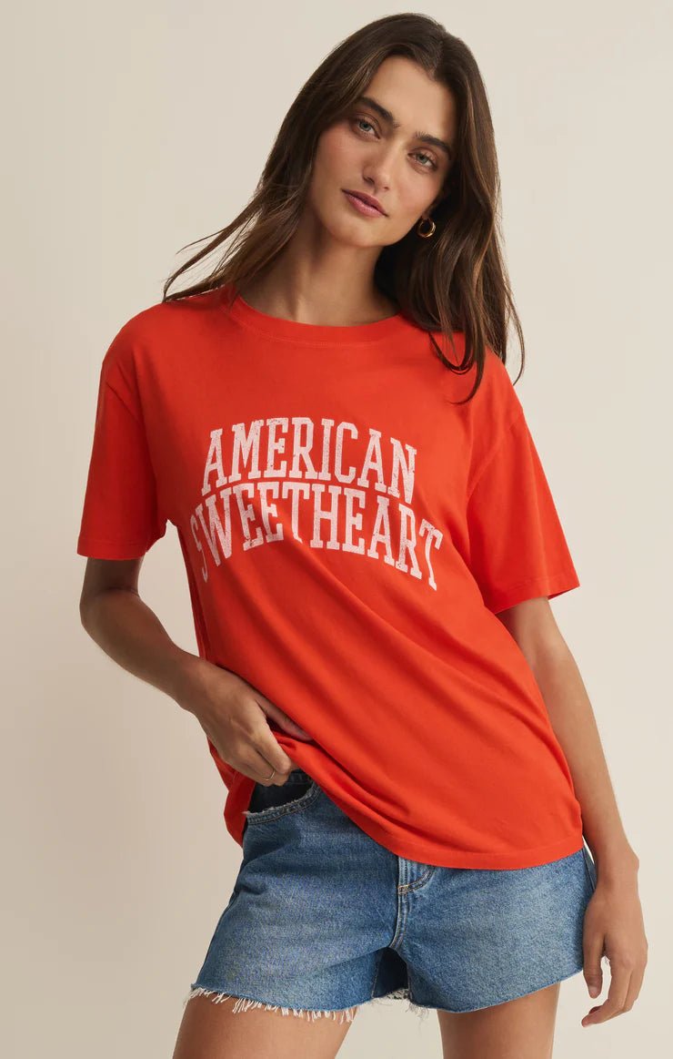Z Supply Sweetheart Boyfriend Teegraphic tee