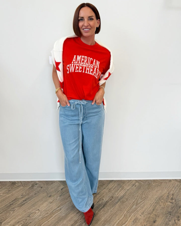 Z Supply Sweetheart Boyfriend Teegraphic tee