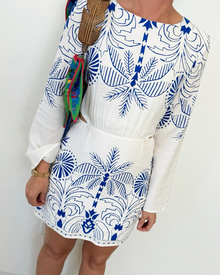 Z Supply Tahina Airy Palm Mini Dressmini dress