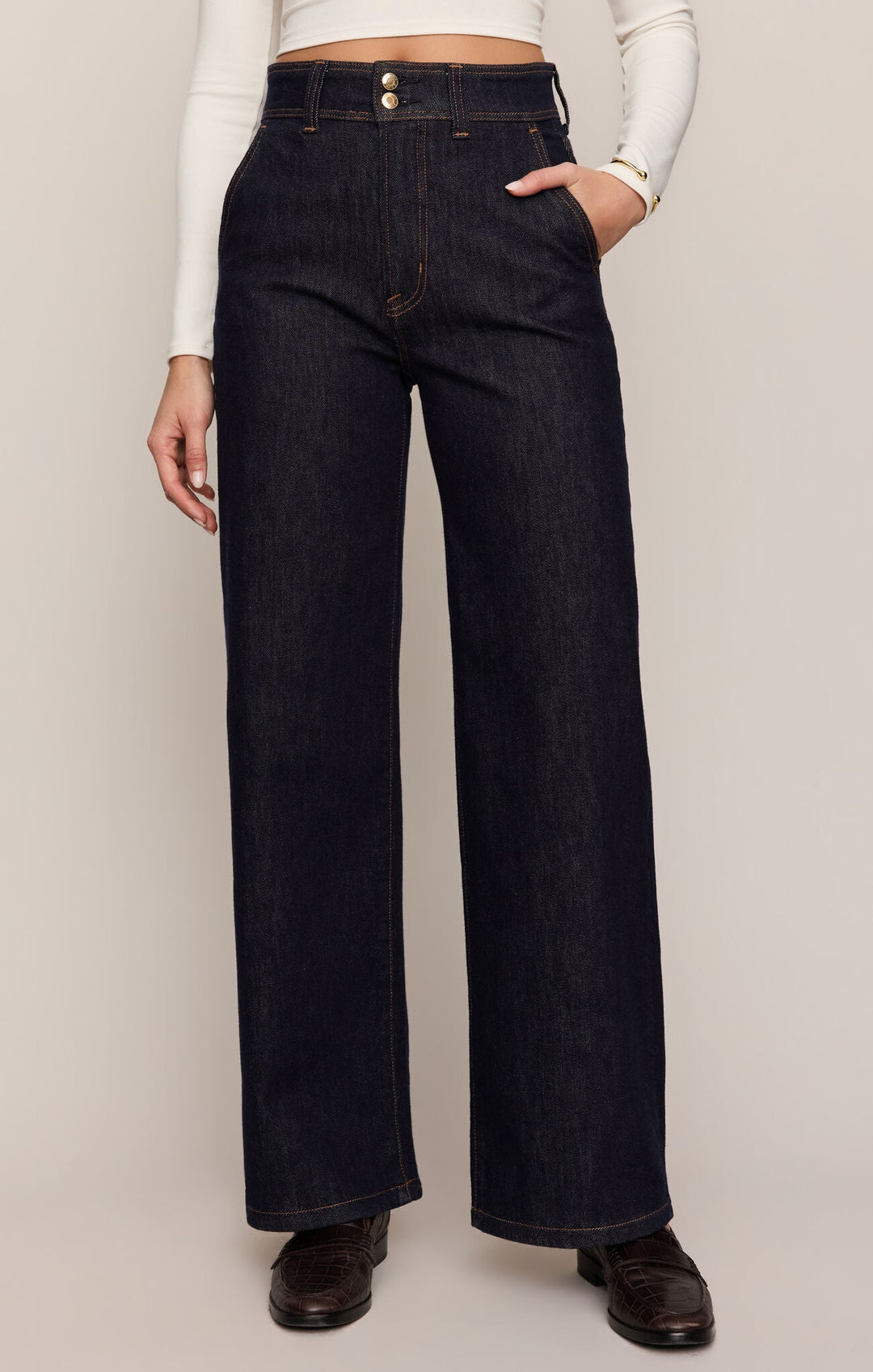 Z Supply The Atelier Denim Trouserwide leg jeans