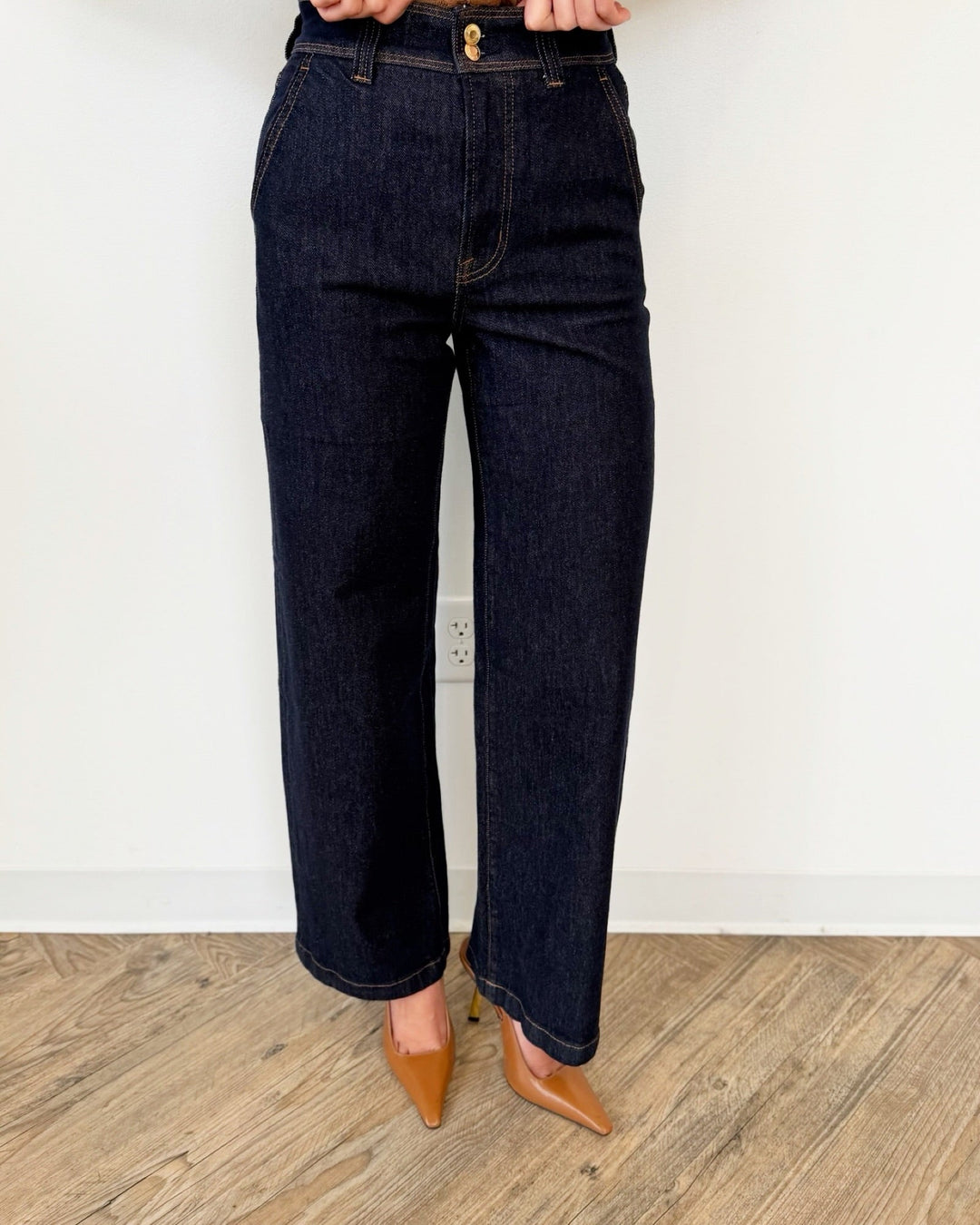 Z Supply The Atelier Denim Trouserwide leg jeans