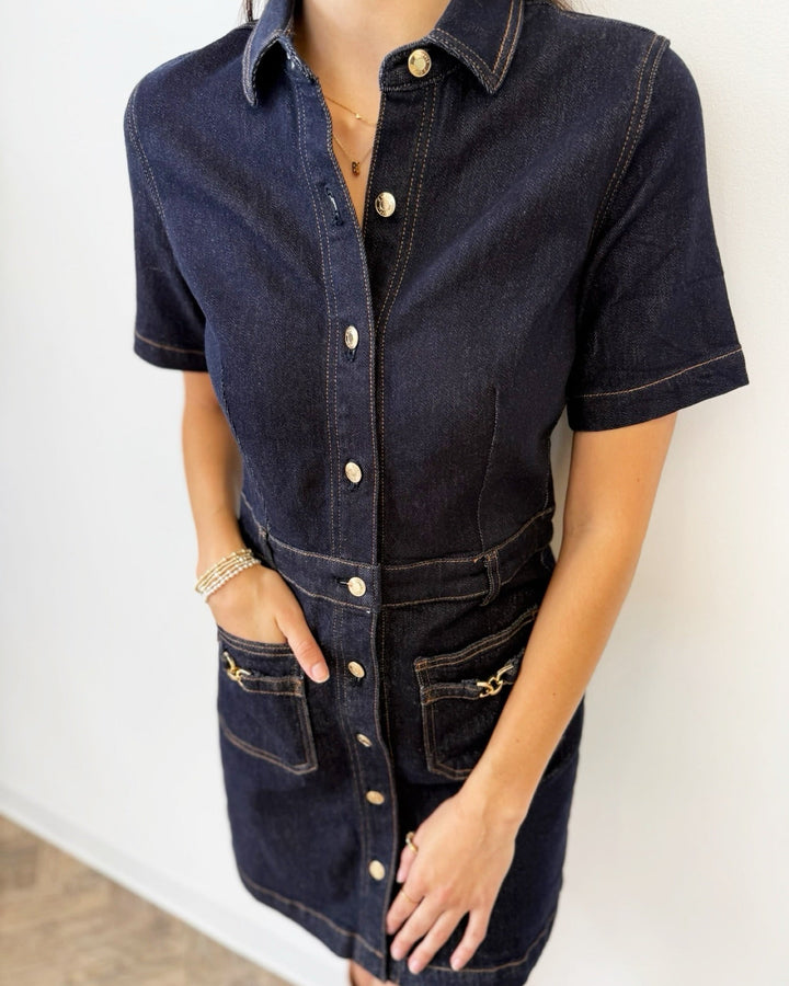 Z Supply The Crush Denim Dressmini dress