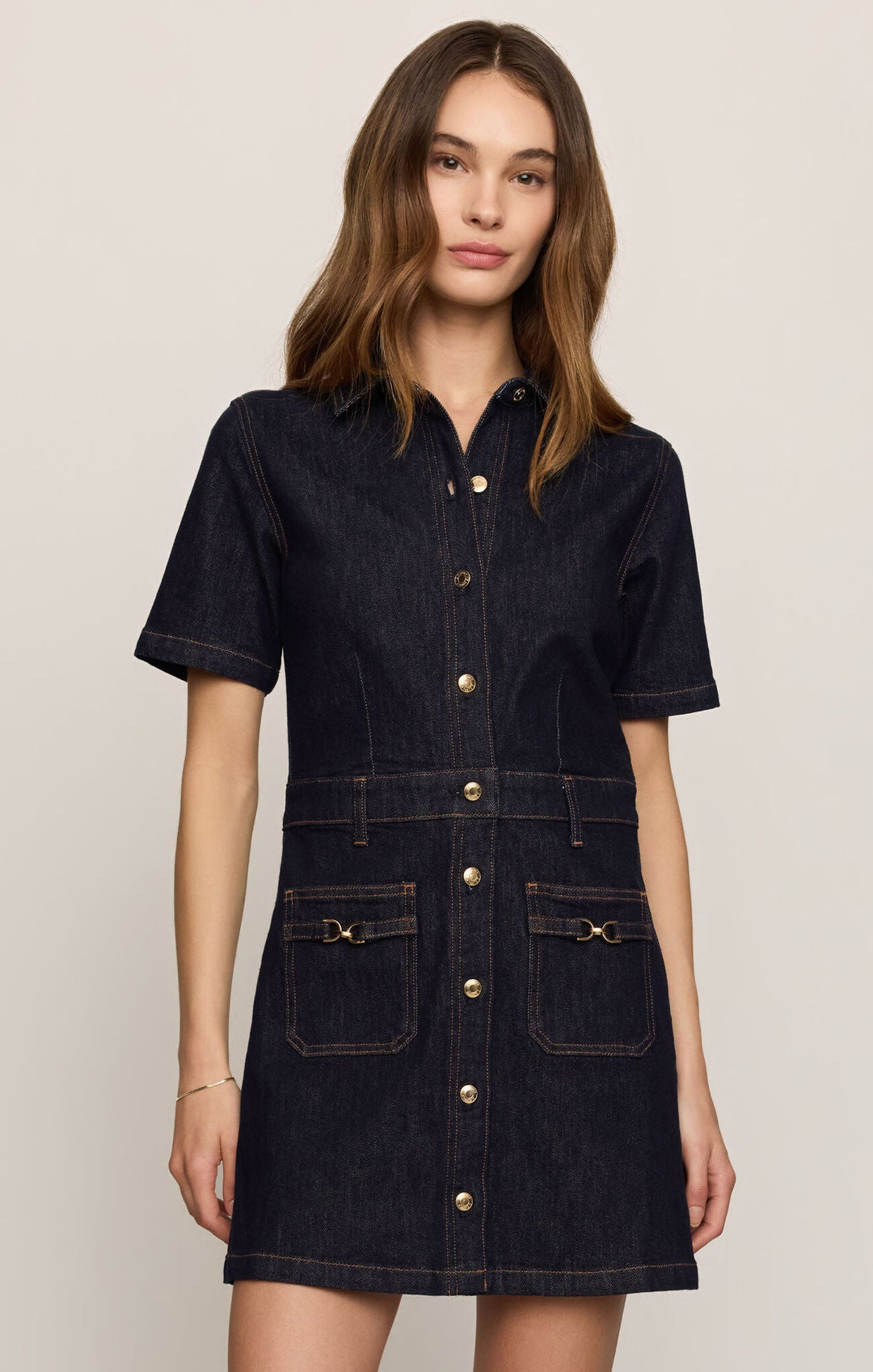 Z Supply The Crush Denim Dressmini dress
