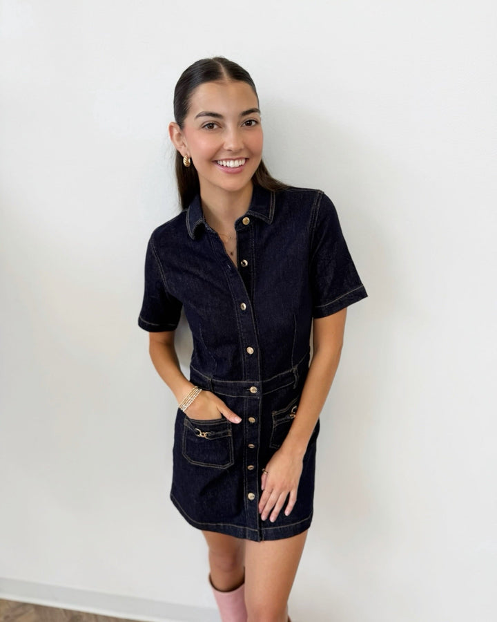 Z Supply The Crush Denim Dressmini dress