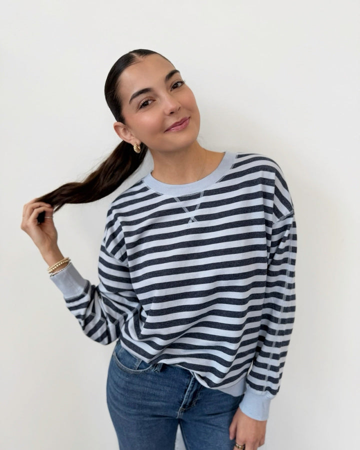 Z Supply The Everyday Striped Crewlong sleeve pullover